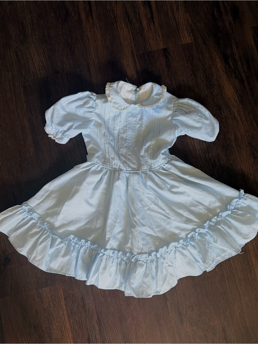 Vintage Baby Blue 1970’s Prairie Edwardian Children’s Dress Handmade
